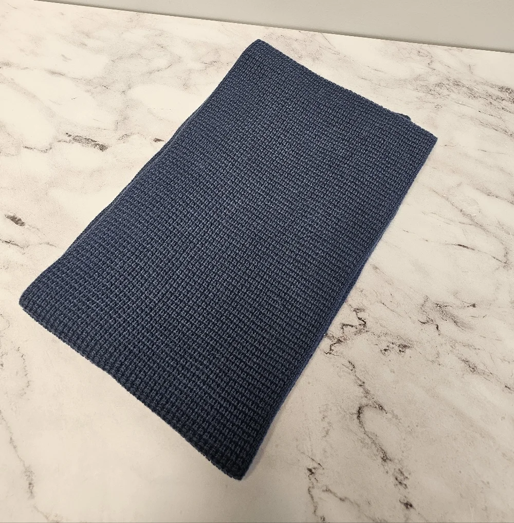 Michael Kors Textured Knit Navy Scarf NWT‎